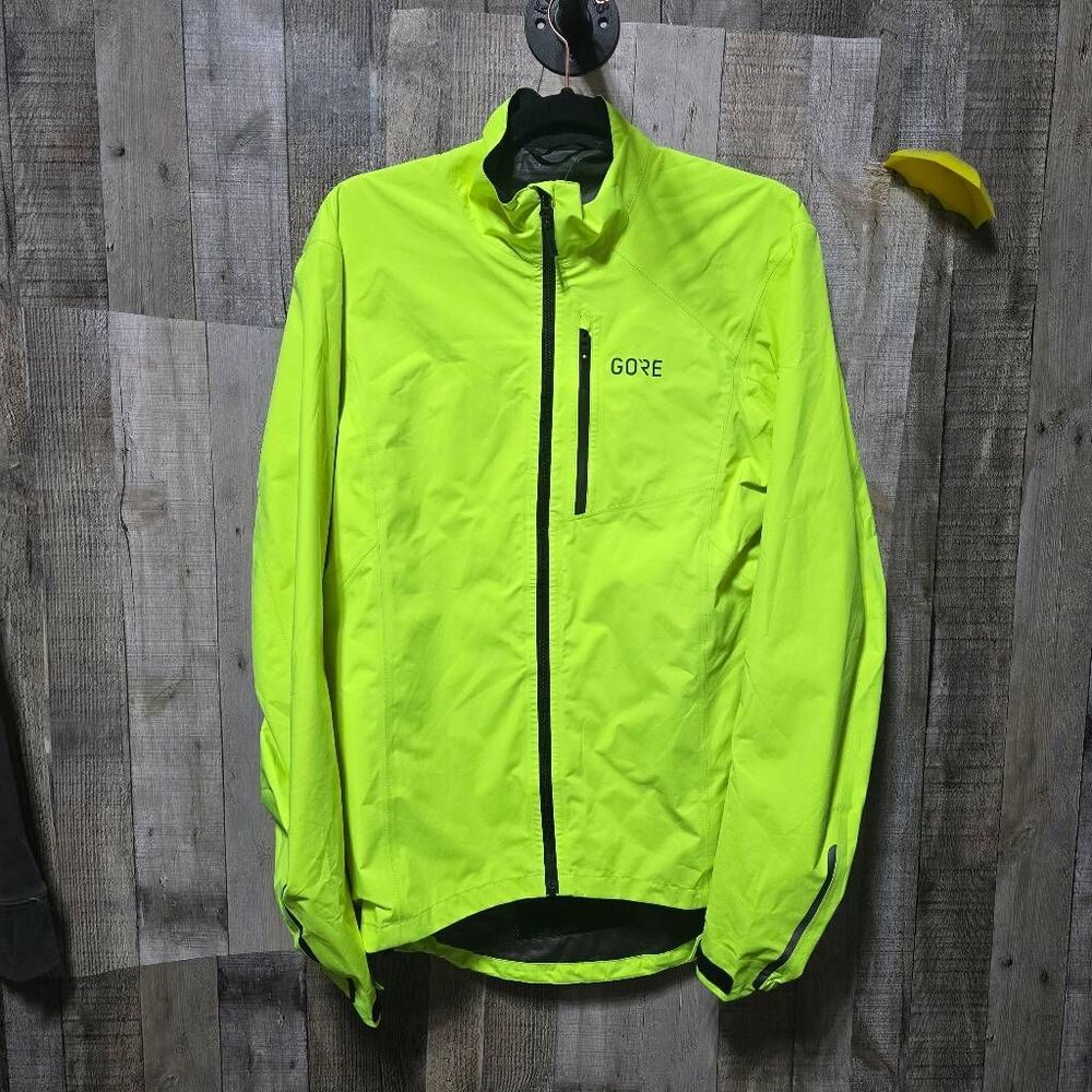 GORE C3 Windproof Cycling Neon Yellow Jacket Mens Medium Outdoor Bright Athletic